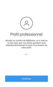 fonctionnalités du compte instagram professionnel